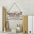 thumbnail image 2 of Memaw And PEPAW'S House Sign Where Memories Are Made Distressed Style Custom Wood Signs Design Hanging Gift Decor for Home Coffee House Bar 5 X 10 Inch, 2 of 6