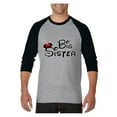 thumbnail image 1 of MmF - Mens Raglan Sleeve Baseball T-Shirts, up to Size 3XL - Big Sister, 1 of 4