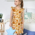 thumbnail image 4 of Fotbe Various Bread Vestido de Dormir para Niñas de 3 a 10 Años, Mangas Cortas, Estilo Princesa, Pijama Camisón con Mangas Voladas-Small, 4 of 6