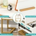 thumbnail image 3 of Tribesigns White and Gold Nightstand with 2 Drawers, 21 Inch Wide Night Stand Modern Bedside Table with Metal Frame 2-Drawer End Table for Bedroom Sofas Sides, 3 of 6