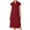Wine, variant on Busydd Summer Dresses for Women 2025 Trendy Solid Color Button Cotton Linen Dress Lapel Sleeveless Midi Dresses for Women Loose Comfy Casual Sundresses for Women with Pockets Wine M