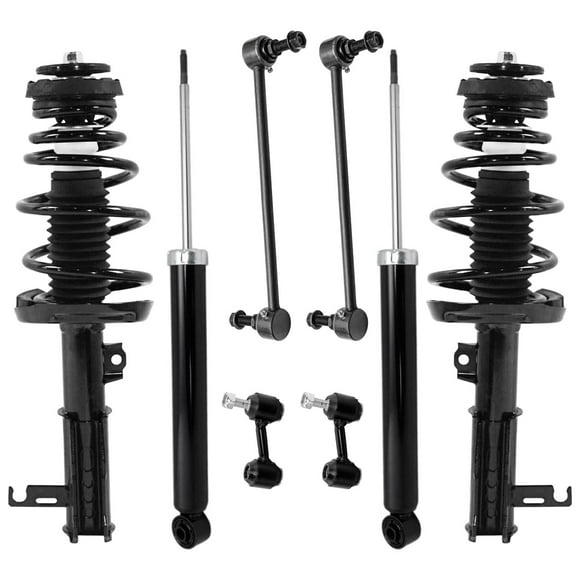 Detroit Axle - FWD 8pc Suspension Kit for 2010 2011 2012 Buick LaCrosse [with 4 Link Suspension], 2 Front Struts with Coil Springs 2 Rear Shock Absorbers 4 Front Rear Sway Bar End Links Replacement