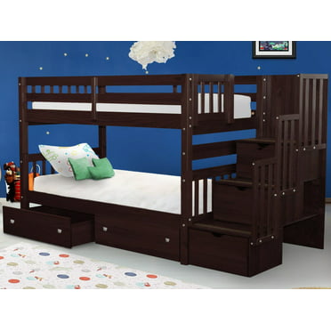 Euroco Twin Over Full Bunk Bed With, Sears Bunk Beds Twin Over
