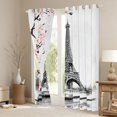 thumbnail image 3 of Homewish Pink Cherry Blossom Black Out Curtains,Prias Eiffel Tower Curtains Pack of 2 (42x63 Each),Japanese Sakura Bedroom Curtains For Girls Kids,Ultra Soft Home Decor, 3 of 6