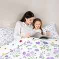 thumbnail image 5 of Feelyou Fashion Purple Flower Twin Comforter Sets, Plant Botanical Bedding Set, 2-Piece, 5 of 8