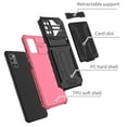thumbnail image 2 of Cutyskin Samsung Glaxy A03S Armor Case with Hidden Card Holder Detachable Wallet Cover, Built-in Kickstand, Camera Lens Protection, Tough Rugged Shockproof Phone Case, Pink, 2 of 9
