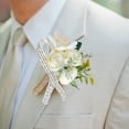 thumbnail image 1 of Boutonniere, Boutonniere para los novios y novios Boutonniere de rosas Boutonniere para novios construido para durar, 1 of 7