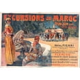 thumbnail image 2 of Alexandre Lunois 24x18 Black Ornate Framed Double Matted Museum Art Print Titled: Excursions in Morocco (1895), 2 of 5
