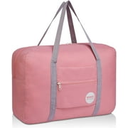 For Spirit Airlines Personal Item Bag Travel Duffel Bag Underseat Foldable Carry-on Luggage for Women A-Coral Pink