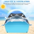 thumbnail image 2 of Large Beach Tent with UPF 50+  , 3 Mesh Windows, Extended Floor for 3-4 People, Portable Shade Canopy for Camping, Fishing, Beach, 2 of 5