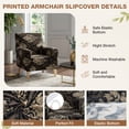 thumbnail image 3 of DONGPAI Stretch Modern Banquet Armchair Slipcover, 1-Piece Mid Century Accent Chair Covers with Arms for Living Room Furniture Protector Home Decor, Black, 3 of 8