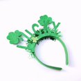 thumbnail image 3 of Day bow headband St. Patrick's Day letters small green hat headband, 3 of 4