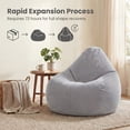 thumbnail image 6 of Giantex Bean Bag Chair, Accent Lazy Sofa, Comfy Floor Lounger for Living Room, Light Gray, 6 of 9
