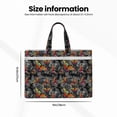 thumbnail image 3 of Cauagu Multicolored Butterflies C Pattern Canvas Tote File Bag, Zipper Tote Bag Business Briefcase Document Bag with Handle A4 File Organizer Laptop Bag for Travel and Work, 3 of 8