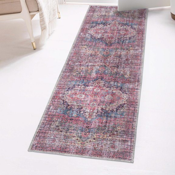 Unique Loom Mangata Collection Area Rug - Mary (2' x 10' Runner Multi/Beige)
