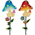thumbnail image 5 of Northlight Solar Powered Mushroom Outdoor Garden Stakes - 36" - Set of 2, 5 of 6