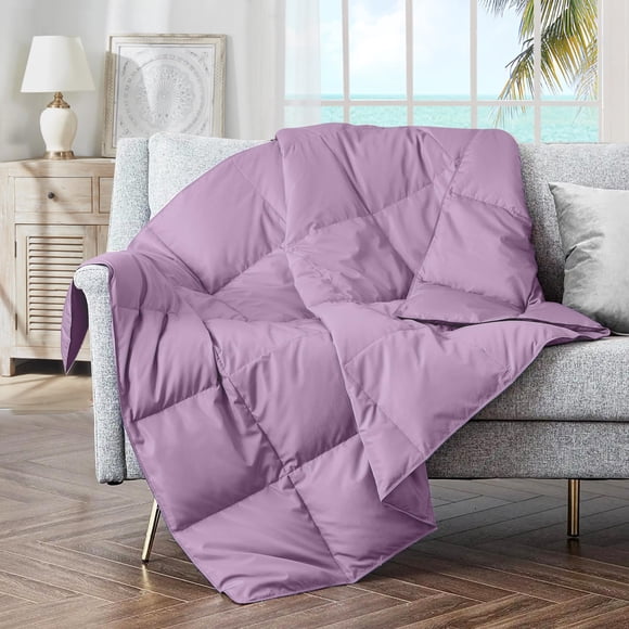 Manta de plumas puredown®, ligera, color lavanda