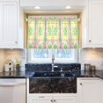 thumbnail image 5 of Yayeee Kitchen Curtains Light Filtering 27"x24" Rod Pocket Short Cafe Window Panel, Retro Beige Stars, 5 of 7