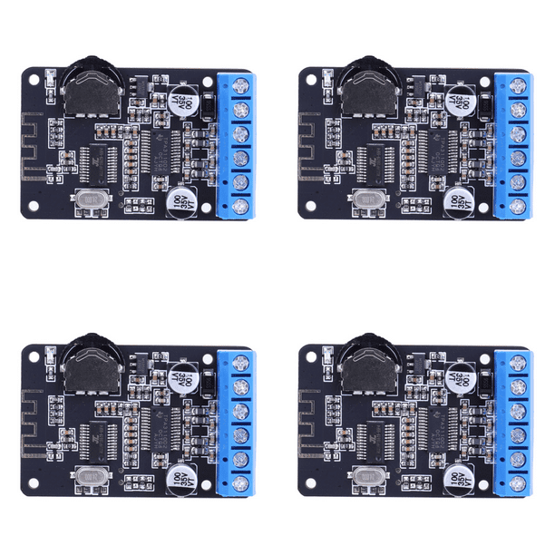 Componentes electrónicos del módulo amplificador audio estéreo doble canal XY-P15W 12V/24V