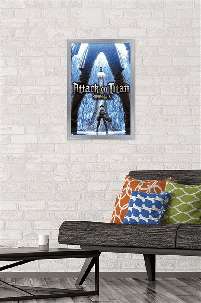 Attack on Titan: Season 3 - Chains Wall Poster, 14.725" x 22.375", Framed
