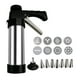 thumbnail image 2 of Set de Pistola para Decorar Pasteles y Galletas | Herramienta de Acabado en Acero Inoxidable para Glaseado | 8 Discos de Flores Reemplazables + 8 Boquillas | Diseño Ergonómico | Fácil de Limpiar, 2 of 9
