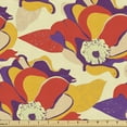 thumbnail image 1 of Botanical Upholstery Fabric by the Yard, Vintage Style Colorful Poppy Flower Garden in Lively Summer Season Art Print, Decorative Fabric for DIY and Home Accents, Multicolor by Ambesonne, 1 of 5