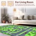 thumbnail image 2 of ODIKA 4'x6' Machine Washable Non-Slip Area Rug, Bright Multicolored City Adventure High Traffic Rug, Green, 4785, 2 of 7