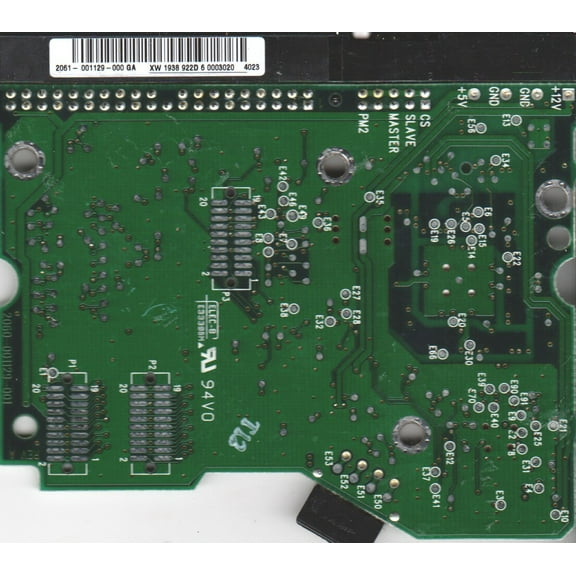 WD400BB-23DEA0, 2061-001129-000 GA, WD IDE 3.5 PCB