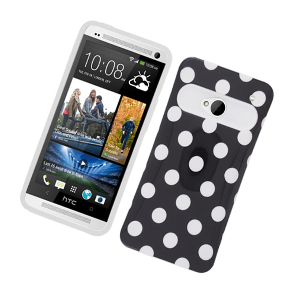Htc One M7 Case By Insten Night Glow Polka Dots Jelly Plastic Silicone Case Cover For Htc One