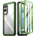 thumbnail image 1 of baomifa-Guardian Case for Samsung Galaxy S25 Edge 5G 6.7" (2025) [20 FT Mil-Grade Drop Tested], Built-in Screen Protector [Work with Fingerprint ID], Full Body Rugged Shockproof Clear Case, Green/Cle, 1 of 4