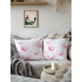 thumbnail image 3 of Waterproof Outdoor Throw Pillows with Inserts 16"x16" Set of 2,Pink Spring Floral Soft Decorative Pillowcases for Couch Bedroom,Summer Botanical Watercolor Vintage Pillow Covers for Sofa Living Room, 3 of 8