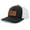 Black Heather/White, variant on Heritage Pride Raised On Reagan '84 Reagan Bush Laser Engraved Leather Patch Mesh Back Trucker Hat, Royal/White