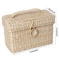 thumbnail image 4 of Osdhezcn Handmade Rattan Storage Box with Lid for Bulk Sundries Organizer Straw Basket, 4 of 7