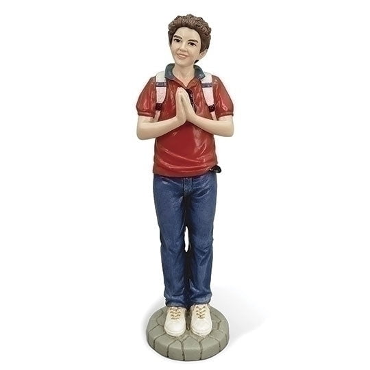 6.25" Saint Carlo Acutis figure.