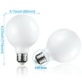 thumbnail image 7 of 6 Pack Vanity Light Bulbs, 4000K Cool White, Frosted Milky Glass, LED G25 Globe Light Bulbs for Mirror, 7 of 7