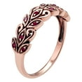 thumbnail image 2 of 10k Rose Gold Genuine Ruby Scroll Anniversary Ring, 2 of 5