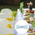 thumbnail image 5 of Uxcell 14"x5" Stretch Chair Sashes Bows Chair Bands Sashes with Buckle Slider Sky Blue 10 Pack, 5 of 5