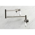 thumbnail image 2 of Kingston Brass KS4106PL Metropolitan Two-Handle 1-Hole Wall Mount Pot Filler Faucet in Polished Nickel, 2 of 8
