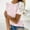 Pink, variant on Giftesty Blouses for Women Dressy Casual Women's Printed Short Sleeved Round Neck Casual Pullover with Lace Top