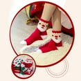 thumbnail image 5 of 1 Box Of 2 Pairs Of Christmas Stockings,christmas socks for kids,toddler christmas socks,Christmas Fuzzy Socks for Kids Plush Cartoon Non Slip Slipper Winter Warm Fleece Socks with Gift Box, 5 of 7