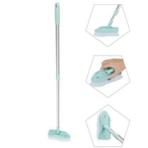 Floor Scrub Brush with Long Handle 34.3", Adjustable Handle Cleaning Brush Scrubber with Stiff Bristles Tub, Scrub Cleaning Brush for Cleaning Tile, Bathroom, Tub, Bathtub, Kitchen