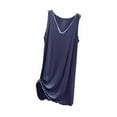 thumbnail image 4 of Tnhcen Plus Size Women's V-Neck Nightgown Sleeveless Long Sleepshirt with Cooling Fabric & Relaxed Fit Pajamas M-2XL, 4 of 4