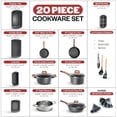 thumbnail image 4 of Bakken-Swiss 20-Piece Kitchen Cookware Set – Granite Non-Stick – Eco-Friendly – for All Stoves & Oven-Safe - Marble coating, 4 of 4