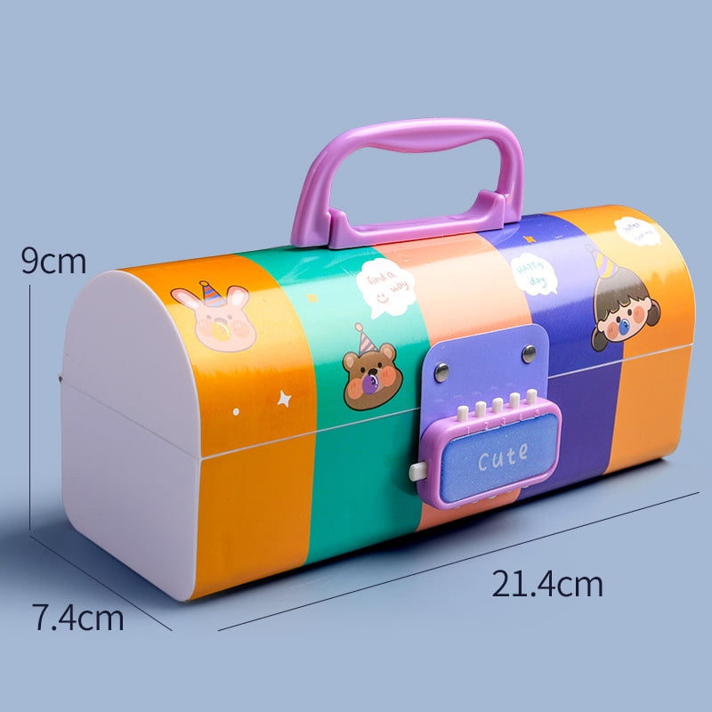 Cartoons Multifunction Pencil Box With Double Password For Students ...
