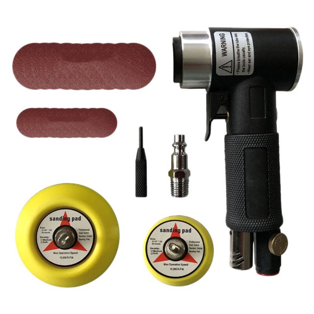 25 Pieces Series/Set Mini Air Angle Sander 90 Degree Pneumatic Polishing Grinding Machine for Auto Sanding Air Air Sander Tools