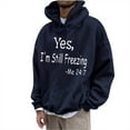thumbnail image 1 of Birdeem Men's Hoodie Letter Rinted Pullover Long-Sleeved Top Hooded Sweatshirts, 1 of 1