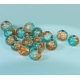 thumbnail image 5 of 10mm/0.4in Crackle Glass Beads,DIY Round Beads,Portable Craft Supplies for Necklace,Reusable DIY Bracelet Supplies for Men and Women,100pcs(Orange blue), 5 of 6