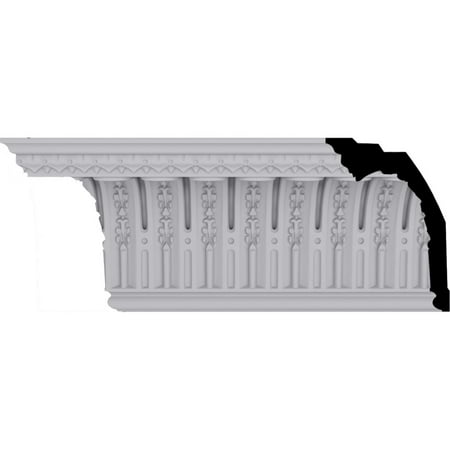 11 3/8"H x 8 1/8"P x 13 7/8"F x 94 1/2"L, (3" Repeat) Springtime Crown Moulding