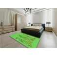 thumbnail image 4 of Ahgly Company Indoor Round Patterned Neon Green Area Rugs, 7' Round, 4 of 6