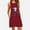 Wine, variant on Aloohaidyvio silk nightgowns for women,Fashion Womens Pocket Printing Sleeveless Casual Nightdress Dresses